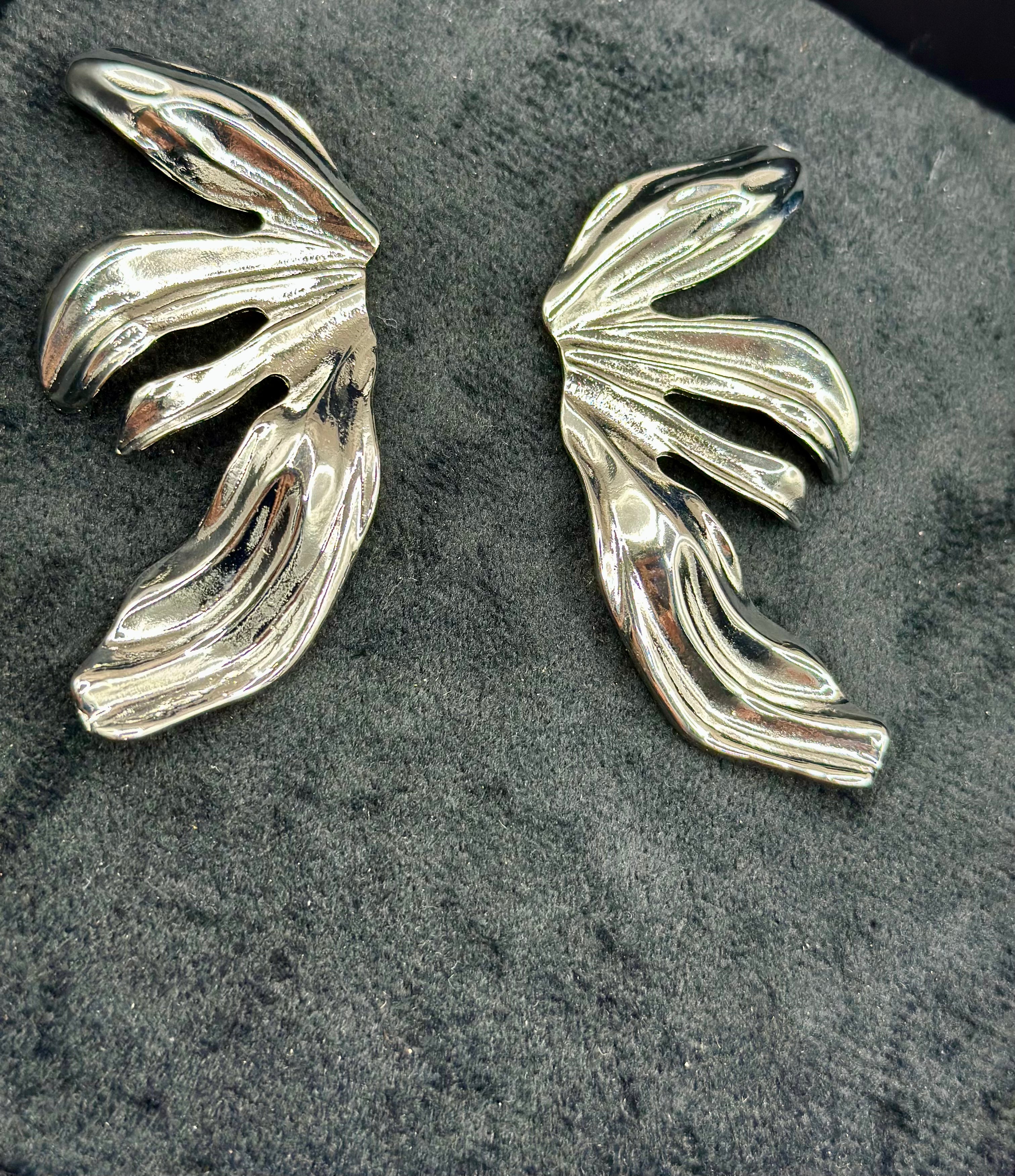 Classic Leaf Stainless Steel Earrings