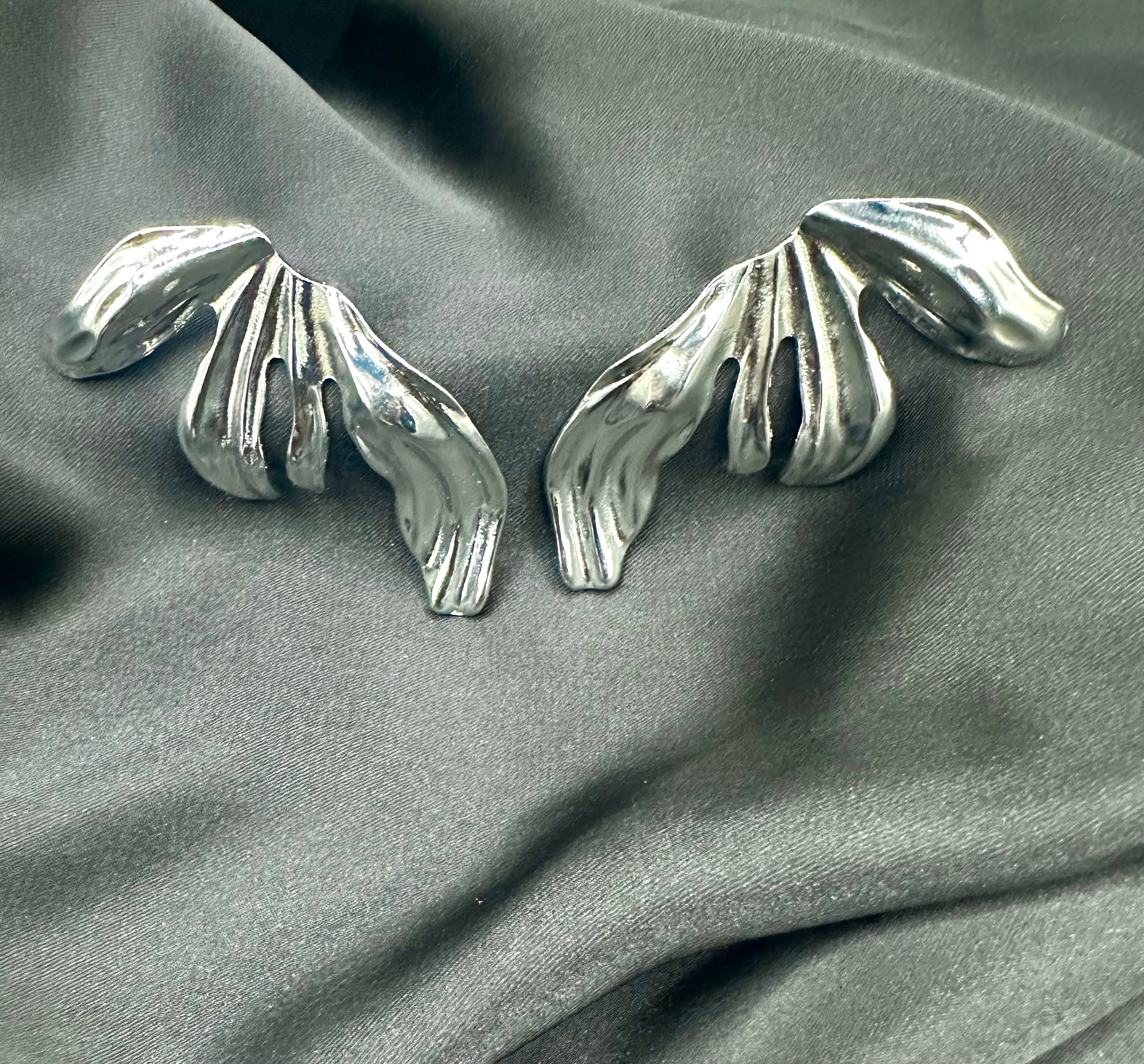 Classic Leaf Stainless Steel Earrings