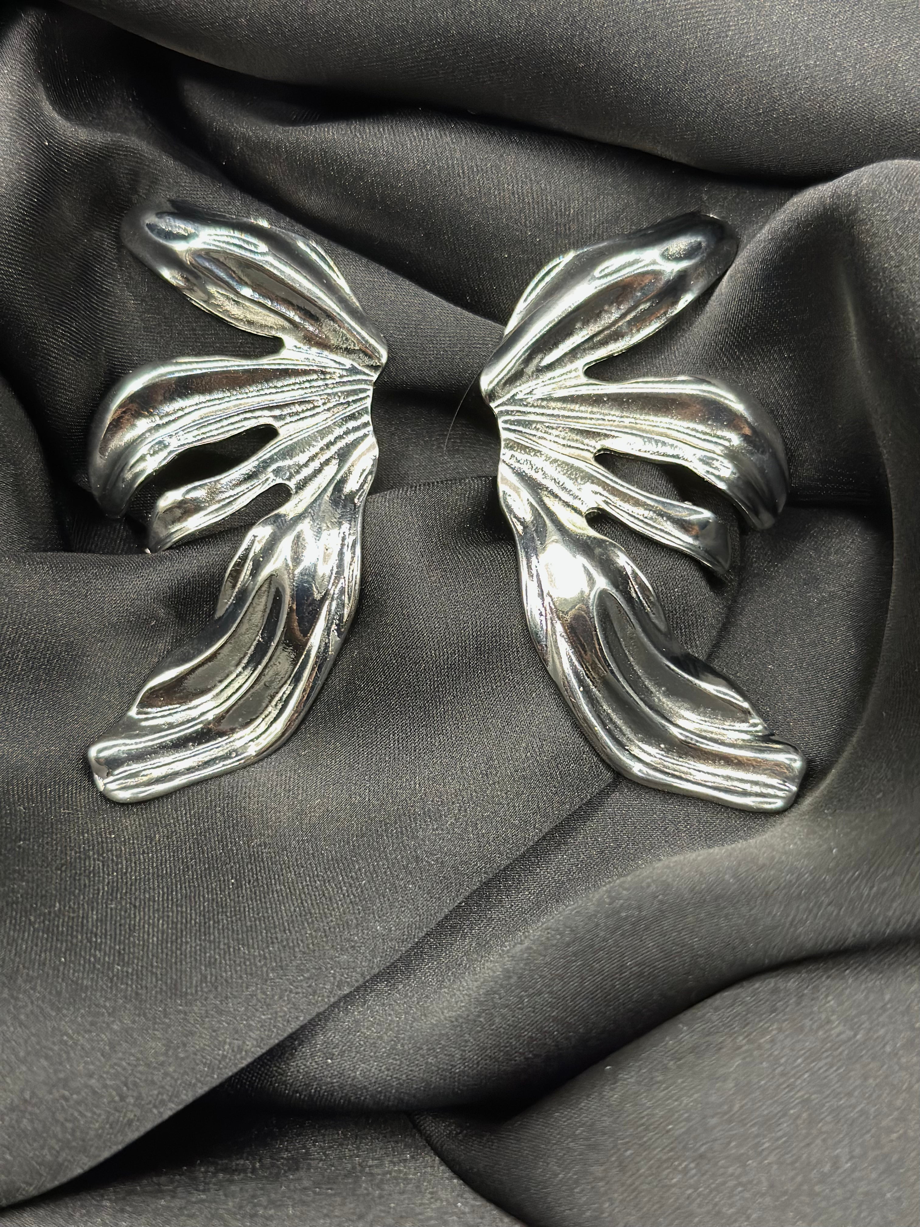 Classic Leaf Stainless Steel Earrings
