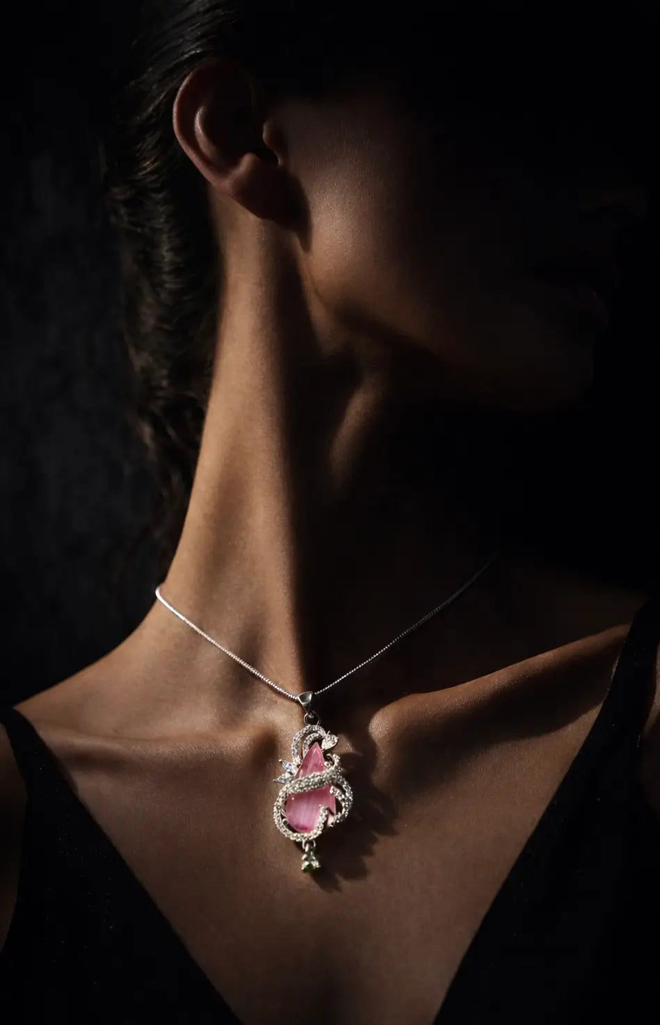 Diamond Blush Pendant Set