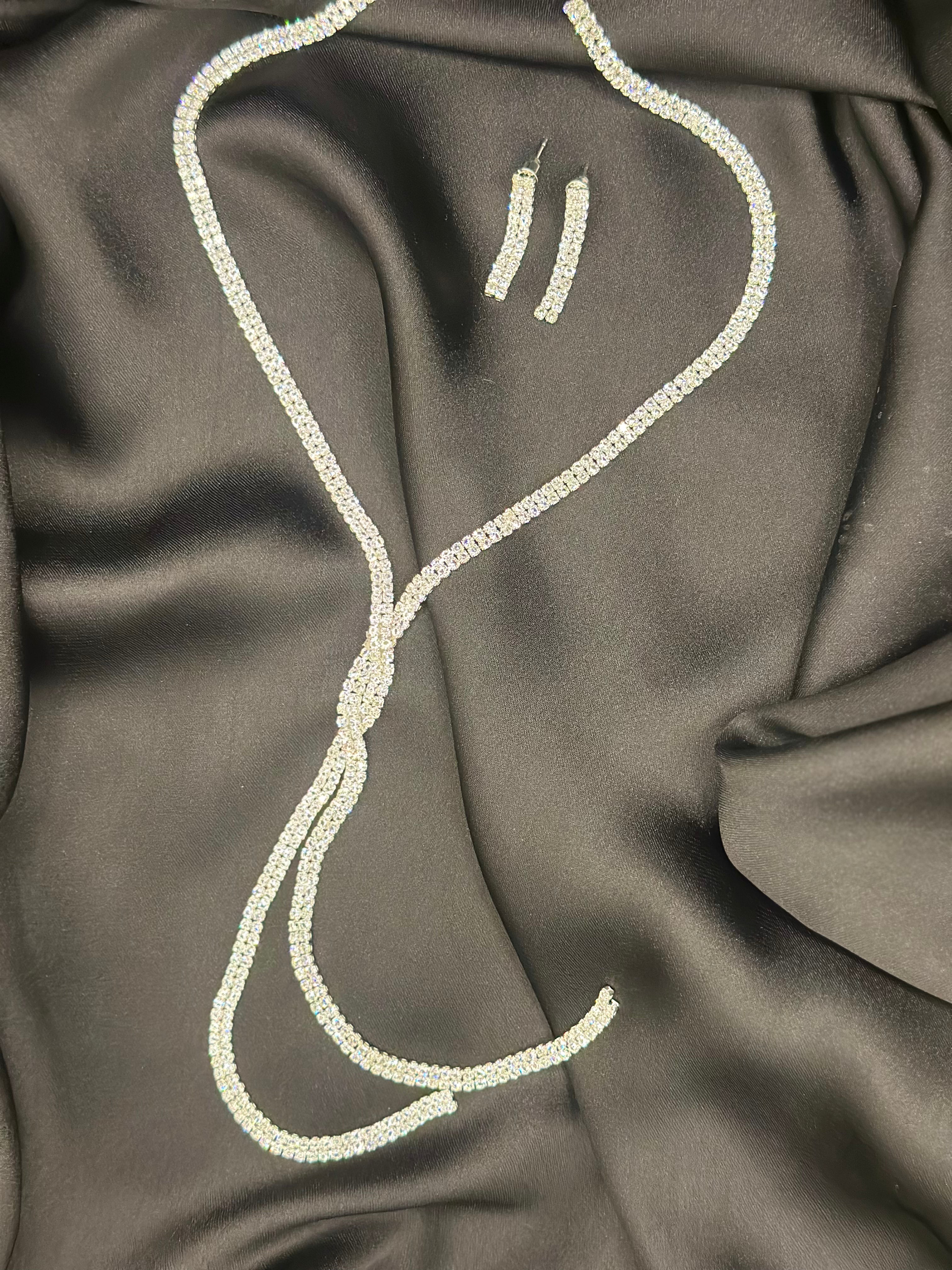 Crystal Rope Necklace Set