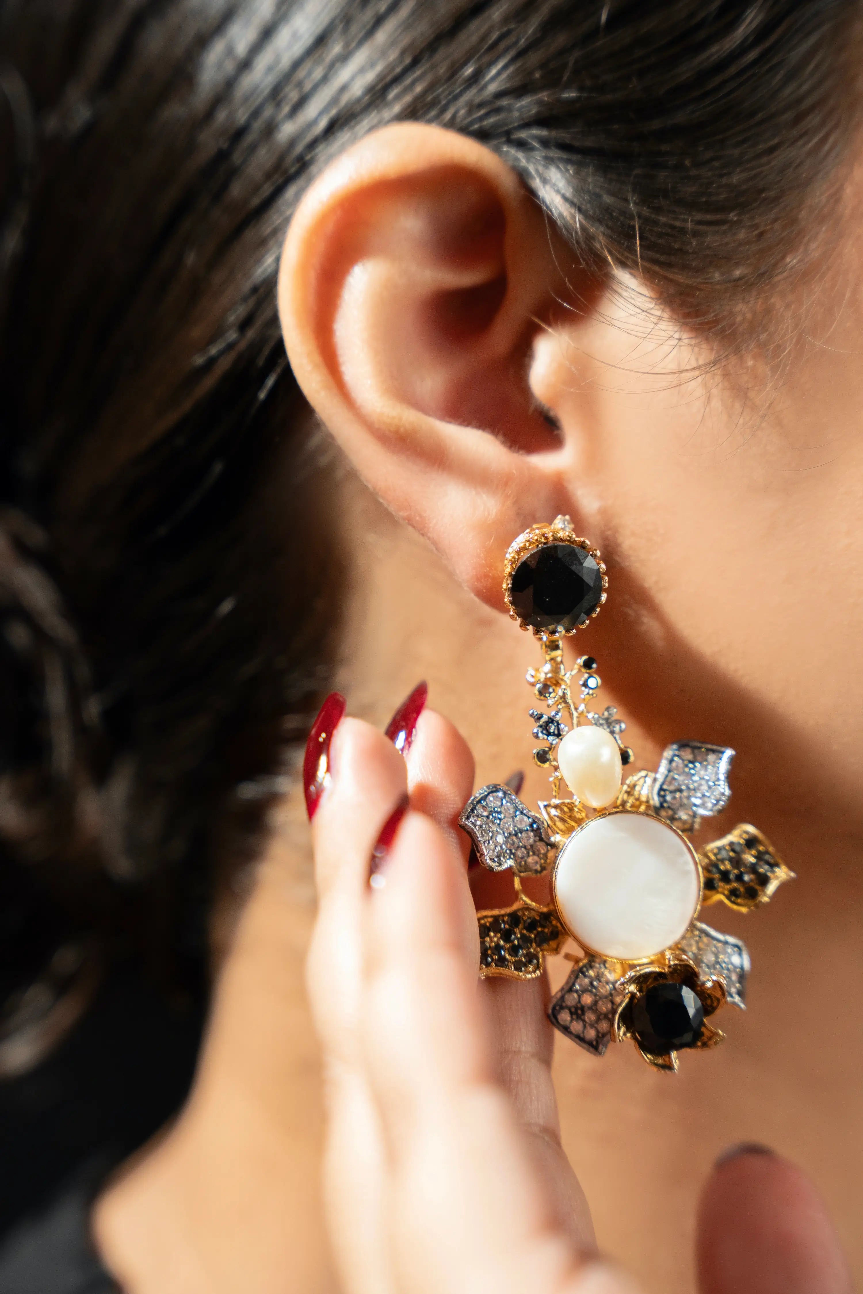 Designer Floral Seep Earrings