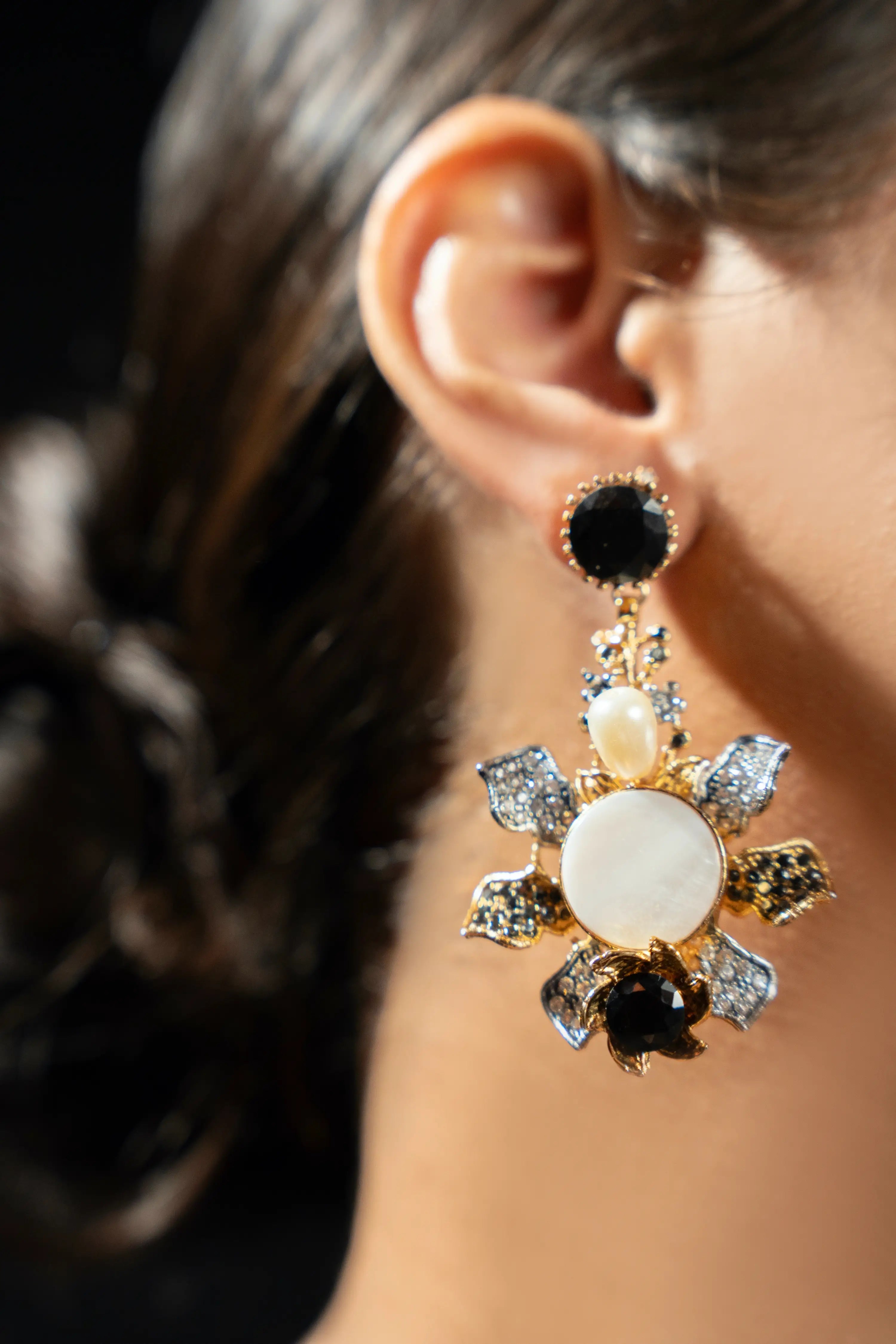 Designer Floral Seep Earrings