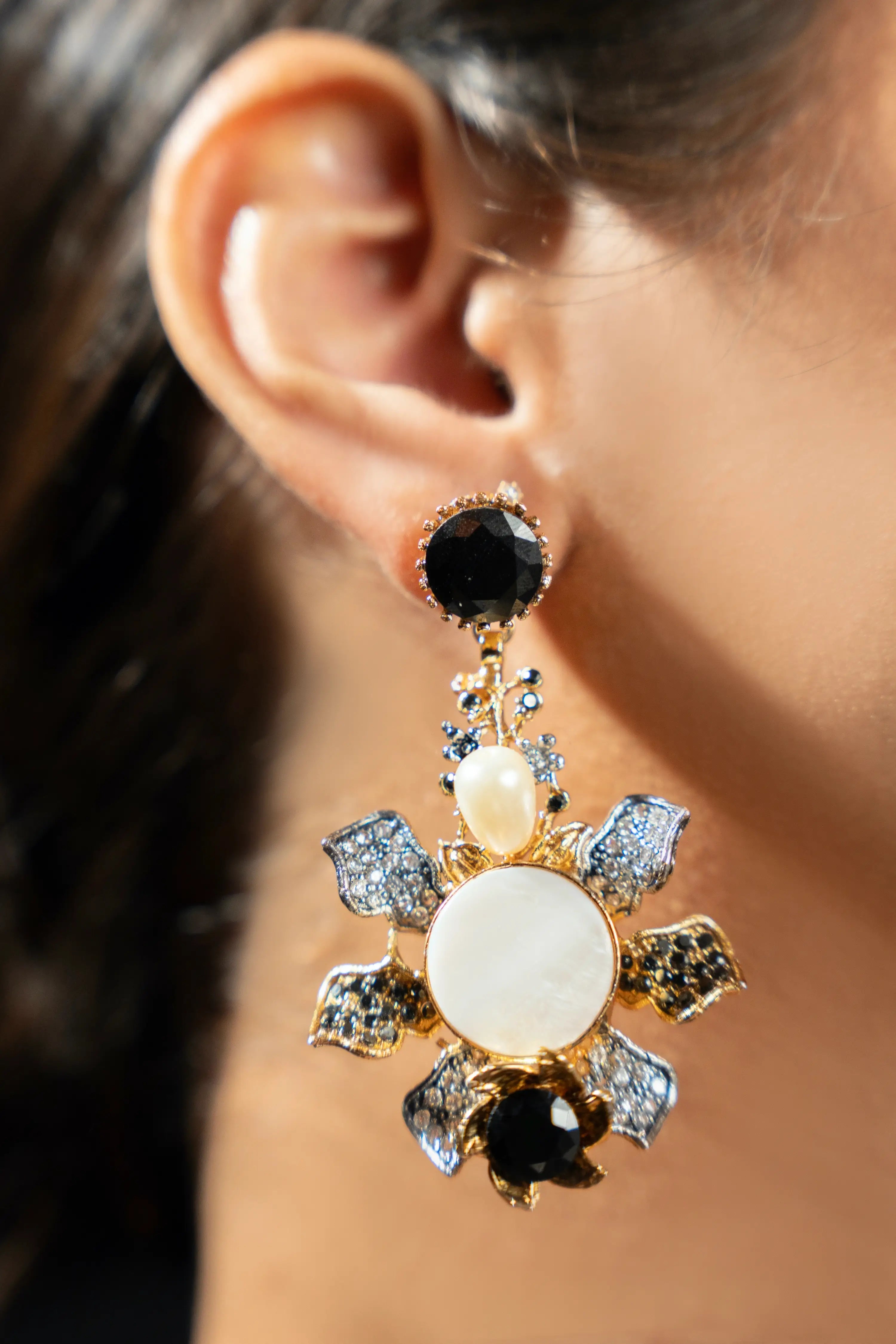 Designer Floral Seep Earrings