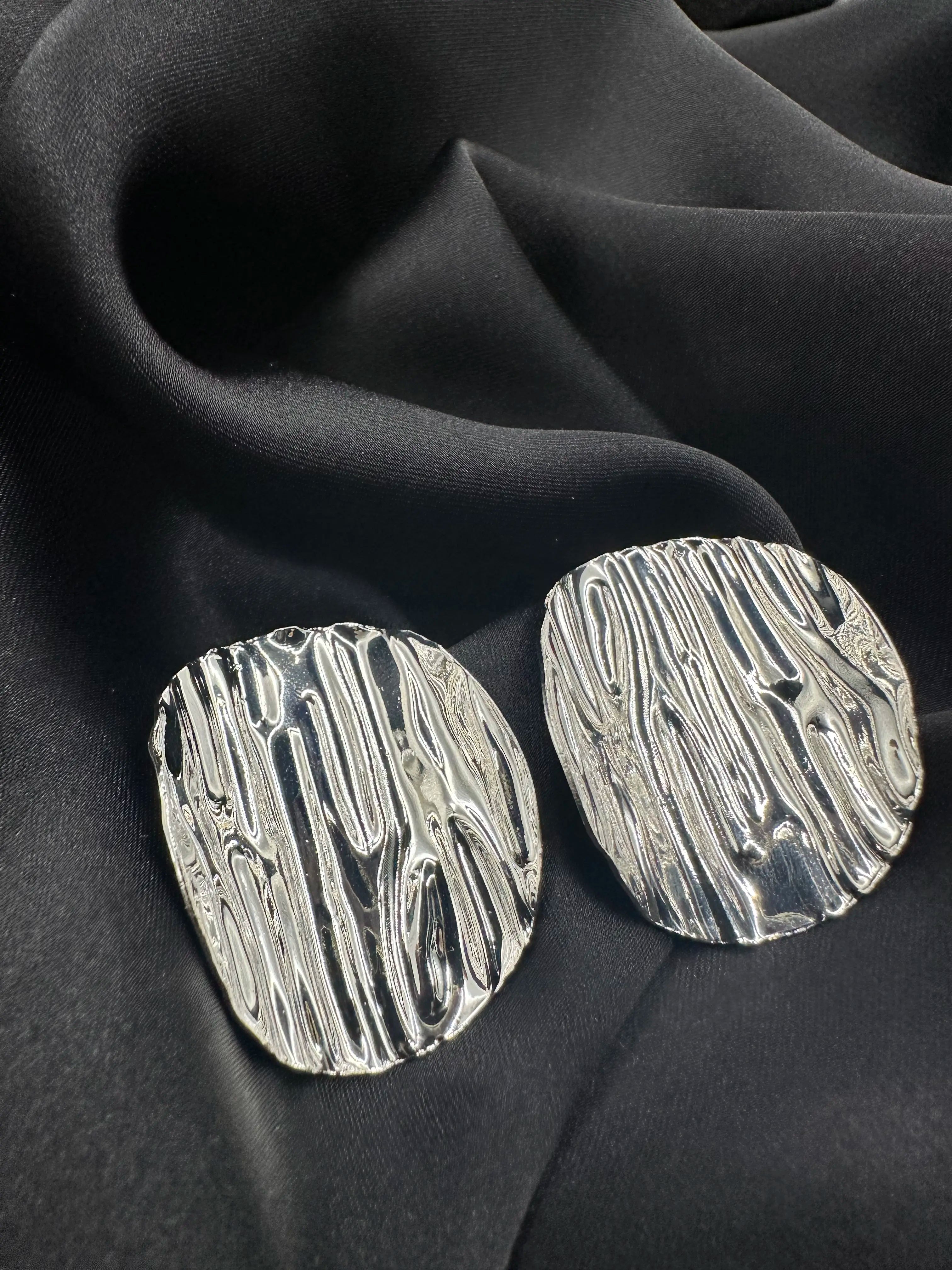 Curved Stainless Steel Earrings
